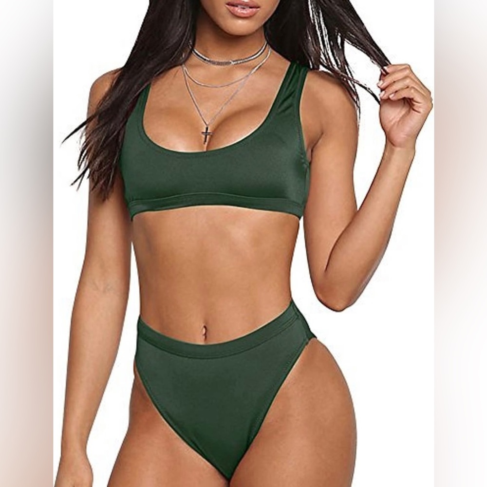 Olive green / od green high waisted bikini